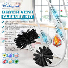 Load image into Gallery viewer, Sealegend 30 Feet Dryer Vent Cleaner Kit, Lint Remover, 2Upgraded Flexible Quick-Snap Brush with Drill Attachment, Extends Up to 30 Feet for Easy Cleaning, Works with/Without a Power Drill, Black_4385
