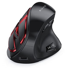 Load image into Gallery viewer, seenda Ergonomic Mouse, Wireless Vertical Mouse - Rechargeable Optical Mice for Multi-Purpose (Bluetooth 5.0 + Bluetooth 3.0 + USB Connection) Compatible Apple Mac and Windows Computers - Red, BlackandRed_1

