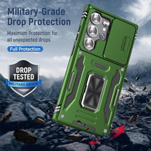 Load image into Gallery viewer, SEFING Phone Case for Samsung S24 Ultra Case Samsung Galaxy S24 Ultra Phone Case with Camera Lens Cover, with Ring Holder Kickstand, fit Magnetic Car Mount, for Samsung Galaxy 24 Ultra (Olive Green), Olivegreen_7612
