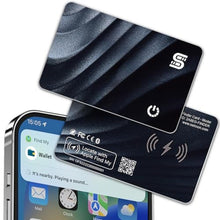 Load image into Gallery viewer, SEINXON Wallet Tracker (iOS Only) IP68 Thin Item Finder Card Luggage Located Bluetooth Works with Apple Find My APP &amp; Network - Wireless Charger (Slim), black_1
