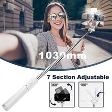 Load image into Gallery viewer, Selfie Stick with Fill Light,Extendable Selfie Stick Rugged Tripod with Wireless Remote Compatible with iPhone 14 13 12 11 pro Xs Max Xr X 8 7 6 Plus, Android Samsung Smartphone (Light White)_289
