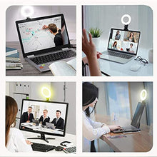 Load image into Gallery viewer, Selfila Ring Light 5 Inch USB Portable, 3200K-6500K Dimmable LED Clip on for Laptop Computer Monitor Phone, Content Creator Makeup Conference Selfie Video (Black)_1522
