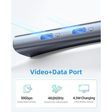 Load image into Gallery viewer, Selore USB-C Splitter with Dual 4K@60Hz Video Output,USB-C to USB-C Hub Dual Video Monitor with DP Alt Mode,10Gbps Data Transfer,100W PD,Docking Station Dual Monitor for Laptop iPad Dell HP and More, Silver_4272
