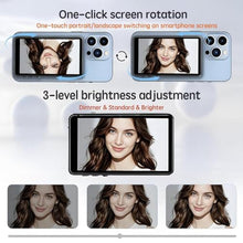 Load image into Gallery viewer, Selorr Selfie Monitor Screen,4-inch Magnetic Phone Vlog Selfie Monitor Screen 4K 60fps Bluetooth Remote,Back Camera for Vlog Live Stream TikTok,Compatible with iPhone/Android White_3471

