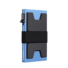 Load image into Gallery viewer, SEMORID Slim Aluminum Card Holder Wallet - RFID Blocking Pop up Minimalist Wallet for Men | Front Pocket Smart Wallet Metal Card Case | Gifts for Him (Blue) , RomanticBlueAButton_1
