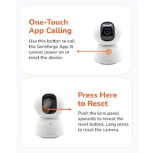 Load image into Gallery viewer, SensForge 2.5K Indoor Pan-Tilt Security Camera, 360 Dual-Band 2.4/5GHz Wi-Fi Camera for Home, Smart AI Human &amp; Pet &amp; Motion Detection, Two-Way Talk, No Subscription Required (1, White)_55
