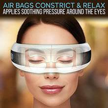 Load image into Gallery viewer, SereneLife Smart Eye Massager with Heat and Compression for Migraines and Stress Therapy, Wireless Heated Mask w/Music &amp; Vibration, LegacyBlack_938
