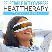 Load image into Gallery viewer, SereneLife Smart Eye Massager with Heat and Compression for Migraines and Stress Therapy, Wireless Heated Mask w/Music &amp; Vibration, LegacyBlack_940
