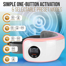 Load image into Gallery viewer, SereneLife Smart Eye Massager with Heat and Compression, Vibration, Music, Wireless Heated Mask for Migraines and Stress Therapy (Pink V2 Soft Fit), PinkV_931

