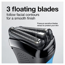 Load image into Gallery viewer, Series 3 3010s Wet &amp; Dry Electric Shaver for Men/Rechargeable Electric Razor, Blue, Black_184
