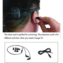 Load image into Gallery viewer, SEWOBYE Waterproof MP3 Player for Swimming and Running, Underwater Headphones with Short Cord, Shuffle Feature, Black_7302
