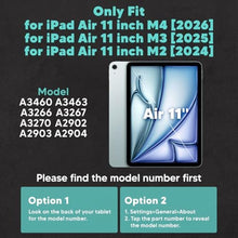 Load image into Gallery viewer, SEYMAC Case for iPad Air 11 inch M4/ M3/ M2 (2026/2025/2024), Navy Blue_340
