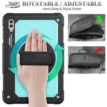 Load image into Gallery viewer, SEYMAC stock Case for Samsung Galaxy Tab S10 Ultra / S9 Ultra Tablet Case 14.6'' Protective with Screen Protector, Pen Holder, 360 Rotate Stand, Hand Strap, Shoulder Strap, SkyBlue1_7520
