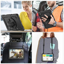 Load image into Gallery viewer, SEYMAC stock Case for Samsung Galaxy Tab A11+ Plus/A9+ Plus 11'', Full-Body Drop Protection Case with Screen Protector Pencil Holder [360 Rotating Hand Strap] &amp;Stand - Black_7396
