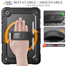Load image into Gallery viewer, SEYMAC stock Case for Samsung Galaxy Tab A11+ Plus/A9+ Plus 11'', Full-Body Drop Protection Case with Screen Protector Pencil Holder [360 Rotating Hand Strap] &amp;Stand - Black_7397

