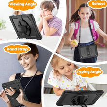 Load image into Gallery viewer, SEYMAC stock Case for Samsung Galaxy Tab A11+ Plus/A9+ Plus 11'', Full-Body Drop Protection Case with Screen Protector Pencil Holder [360 Rotating Hand Strap] &amp;Stand - Black_7398
