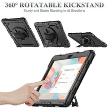 Load image into Gallery viewer, SEYMAC stock Case for Samsung Galaxy Tab A11+ Plus/A9+ Plus 11'', Full-Body Drop Protection Case with Screen Protector Pencil Holder [360 Rotating Hand Strap] &amp;Stand - Black_7399
