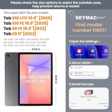 Load image into Gallery viewer, SEYMAC stock Case for Samsung Galaxy Tab S10 Lite / S10 FE / S9 FE 5G / S9 Tablet Case 10.9''/ 11'' Protective with Screen Protector, Pen Holder, 360 Rotate Stand, Hand Strap, Shoulder Strap, Orange_7390
