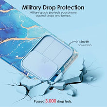 Load image into Gallery viewer, SHEDEER for Samsung Galaxy S25 Ultra Case with Slide Camera Cover &amp; Screen Protector, Anti-Yellowing Chic Pattern, Shockproof Anti-Scratch Slim Thin Phone Cover Samsung S25 Ultra 6.9'', Ocean Blue, OceanBlue_1211
