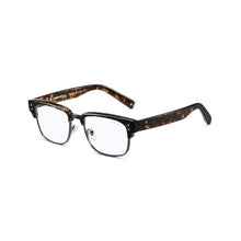 Load image into Gallery viewer, SHEEN KELLY Retro Square Semi-Rimless Sunglasses for Men Women Browline Black Shades Glasses Vintage Black UV400 Lens_1
