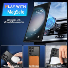 Load image into Gallery viewer, sheheme Strong Magnetic for Samsung Galaxy S24 Ultra Case, [Compatible with MagSafe] [Military-Grade Protection] Shockproof Translucent Matte for S24 Ultra Case 6.8",Black Titanium_708
