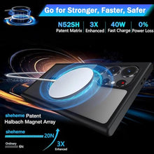 Load image into Gallery viewer, sheheme Strong Magnetic for Samsung Galaxy S24 Ultra Case, [Compatible with MagSafe] [Military-Grade Protection] Shockproof Translucent Matte for S24 Ultra Case 6.8",Black Titanium_709
