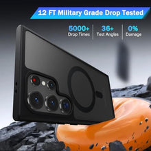 Load image into Gallery viewer, sheheme Strong Magnetic for Samsung Galaxy S24 Ultra Case, [Compatible with MagSafe] [Military-Grade Protection] Shockproof Translucent Matte for S24 Ultra Case 6.8",Black Titanium_710
