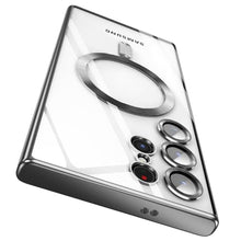 Load image into Gallery viewer, sheheme Titanium Clear for Samsung Galaxy S24 Ultra MagSafe Case with Camera Lens Protector,Magnetic Case for S24 Ultra,Full Protection Plating Anti-Scratch Slim Thin Case Cover,Gray Titanium_1
