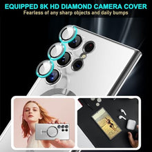 Load image into Gallery viewer, sheheme Titanium Clear for Samsung Galaxy S24 Ultra MagSafe Case with Camera Lens Protector,Magnetic Case for S24 Ultra,Full Protection Plating Anti-Scratch Slim Thin Case Cover,Gray Titanium_1050
