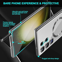 Load image into Gallery viewer, sheheme Titanium Clear for Samsung Galaxy S24 Ultra MagSafe Case with Camera Lens Protector,Magnetic Case for S24 Ultra,Full Protection Plating Anti-Scratch Slim Thin Case Cover,Gray Titanium_1052
