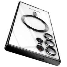 Load image into Gallery viewer, sheheme Titanium Clear for Samsung Galaxy S24 Ultra MagSafe Case with Camera Lens Protector,Magnetic Case for S24 Ultra,Full Protection Plating Anti-Scratch Slim Thin Case Cover,Black Titanium_1
