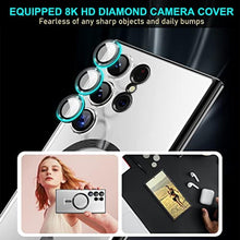Load image into Gallery viewer, sheheme Titanium Clear for Samsung Galaxy S24 Ultra MagSafe Case with Camera Lens Protector,Magnetic Case for S24 Ultra,Full Protection Plating Anti-Scratch Slim Thin Case Cover,Black Titanium_1264
