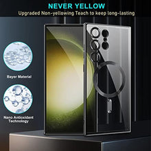 Load image into Gallery viewer, sheheme Titanium Clear for Samsung Galaxy S24 Ultra MagSafe Case with Camera Lens Protector,Magnetic Case for S24 Ultra,Full Protection Plating Anti-Scratch Slim Thin Case Cover,Black Titanium_1265

