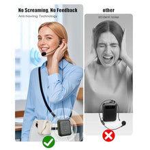 Load image into Gallery viewer, SHIDU Voice Amplifier for Teacher with Portable Microphone and Speaker, 18W Megaphone with Wired Mic Headset, IPX5 Waterproof &amp; Rechargeable Bluetooth Speaker Systems for Tour Guide (NOT Wireless)_2991
