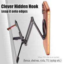Load image into Gallery viewer, SHINEWEE Ultra-Compact Magnetic Tripod Stand: Aluminum Phone Mount for iPhone 17/16/15/14/13/12 Pro Max, Adjustable Cellphone Holder with 1/4 Screw &amp; Travel Hook (Grey)_799

