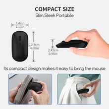 Load image into Gallery viewer, SHUNJINRUN 2.4G Slim Silent Mini Wireless Travel Mouse Black, MBlack_6169
