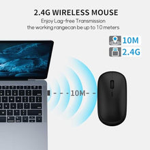Load image into Gallery viewer, SHUNJINRUN 2.4G Slim Silent Mini Wireless Travel Mouse Black, MBlack_6172
