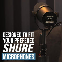 Load image into Gallery viewer, Shure by Gator Round Base Desktop Mic Stand with Standard Height-Adjustable Twist Clutch and 6" Base; (SH-DESKTOP1), Black_106
