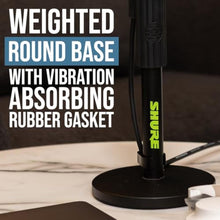 Load image into Gallery viewer, Shure by Gator Round Base Desktop Mic Stand with Standard Height-Adjustable Twist Clutch and 6" Base; (SH-DESKTOP1), Black_108
