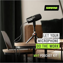 Load image into Gallery viewer, Shure MV7 USB Podcast Microphone and Stand, Black_2131
