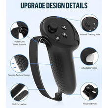 Load image into Gallery viewer, Silicone Cover Set Compatible with Meta Oculus/Quest 3, VR Accessories Protective Cover Includes Controller Grips, Front Shell Headset Cover and Face Cover, Not Fit Quest 3S (Black)_8375
