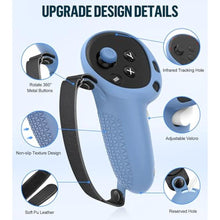Load image into Gallery viewer, Silicone Cover Set Compatible with Meta Oculus/Quest 3, VR Accessories Protective Cover Includes Controller Grips, Front Shell Headset Cover and Face Cover, Not Fit Quest 3S(Haze Blue), HazeBlue_7371
