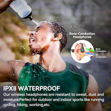 Load image into Gallery viewer, SilisoundTek Bone Conduction Headphones,Waterproof IP68,Wireless Bluetooth 5.3 Earphones with Microphone, Built-in 32GB MP3 Open Ear Bluetooth Headphones for Running,, Black_5420
