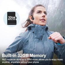 Load image into Gallery viewer, SilisoundTek Bone Conduction Swimming Headphones,Waterproof IP68,Wireless Bluetooth 5.3 Earphones with Microphone, Built-in 32GB MP3 Open Ear Bluetooth Headphones for Running,Swimming,Diving (Brown)_5401
