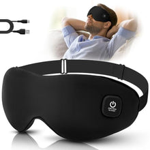 Load image into Gallery viewer, Silk Cordless Heated Eye Mask, Washable Heat Eye Compress for Dry Eye Electric Eye Heating Pad Warm Eye Mask for Eye Fatigue Stye Sinus Blepharitis MGD Gifts for Men Women, Black_1
