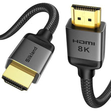 Load image into Gallery viewer, Silkland 10K 8K HDMI 2.1 Cable 16.5ft, (Upgrade Braided) Ultra High Speed HDMI Cable [8K@60Hz, 4K@120Hz 144Hz] 48Gbps, HDR10, eARC, ARC, HDCP, Compatible for PS5/Xbox/Soundbar/Roku TV, Grey_1
