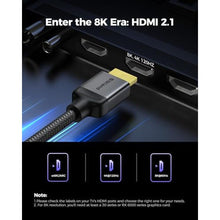 Load image into Gallery viewer, Silkland 10K 8K HDMI 2.1 Cable 16.5ft, (Upgrade Braided) Ultra High Speed HDMI Cable [8K@60Hz, 4K@120Hz 144Hz] 48Gbps, HDR10, eARC, ARC, HDCP, Compatible for PS5/Xbox/Soundbar/Roku TV, Grey_7627
