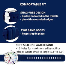 Load image into Gallery viewer, SIMSAM Kids Analog Watch, Unisex, Ages 4-12, Water Resistant, Easy Time Learning, Comfortable Fit, Great Gift, NavyBlue_537
