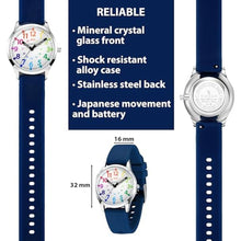 Load image into Gallery viewer, SIMSAM Kids Analog Watch, Unisex, Ages 4-12, Water Resistant, Easy Time Learning, Comfortable Fit, Great Gift, NavyBlue_538
