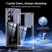 Load image into Gallery viewer, Simtect for Samsung Galaxy S23 Ultra Case with Camera Cover, [Military Drop Protection] [Snug Touch], Slim Protective Hard Back and Soft Edge Phone Case for Galaxy S23 Ultra Case 6.8 Inch- Clear_2599
